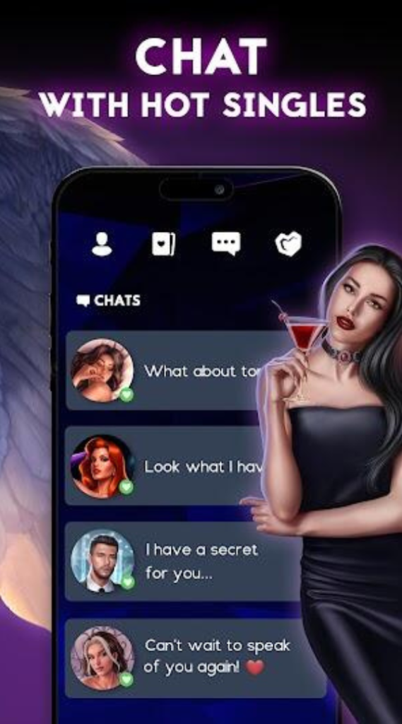 Decision-making screen in Love Sparks showing various dialogue options.