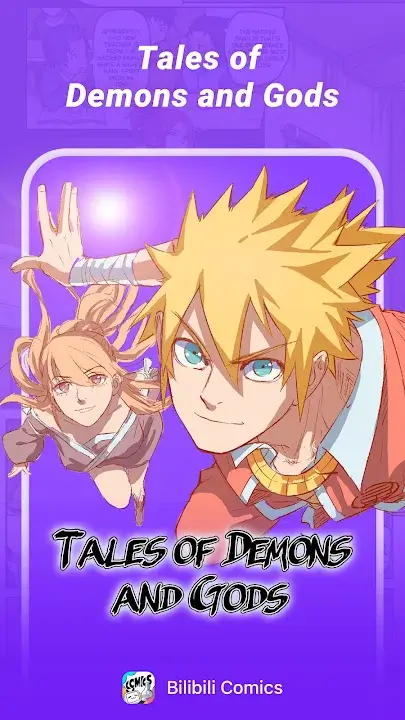 Bilibili Comics app showing Tales Of Demons And Gods comic.