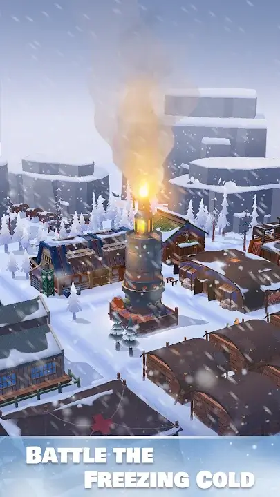 Frozen City gameplay where players manage population health and lives in harsh winter conditions