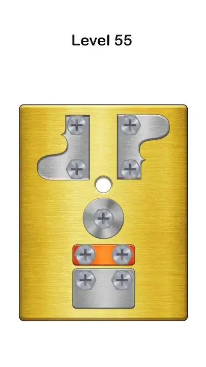 Challenging level in Screw Puzzle featuring multiple interconnected screws